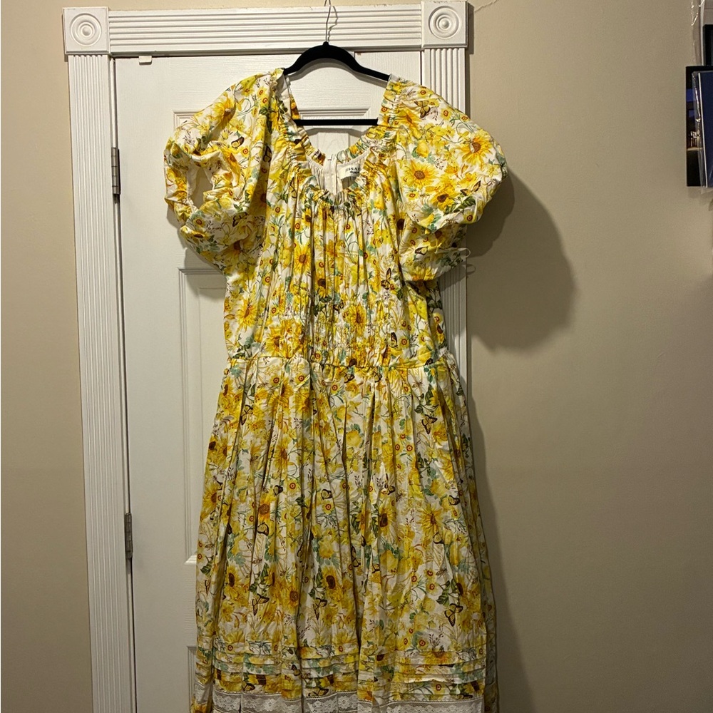 JessaKae Yellow Floral Maxi Dress